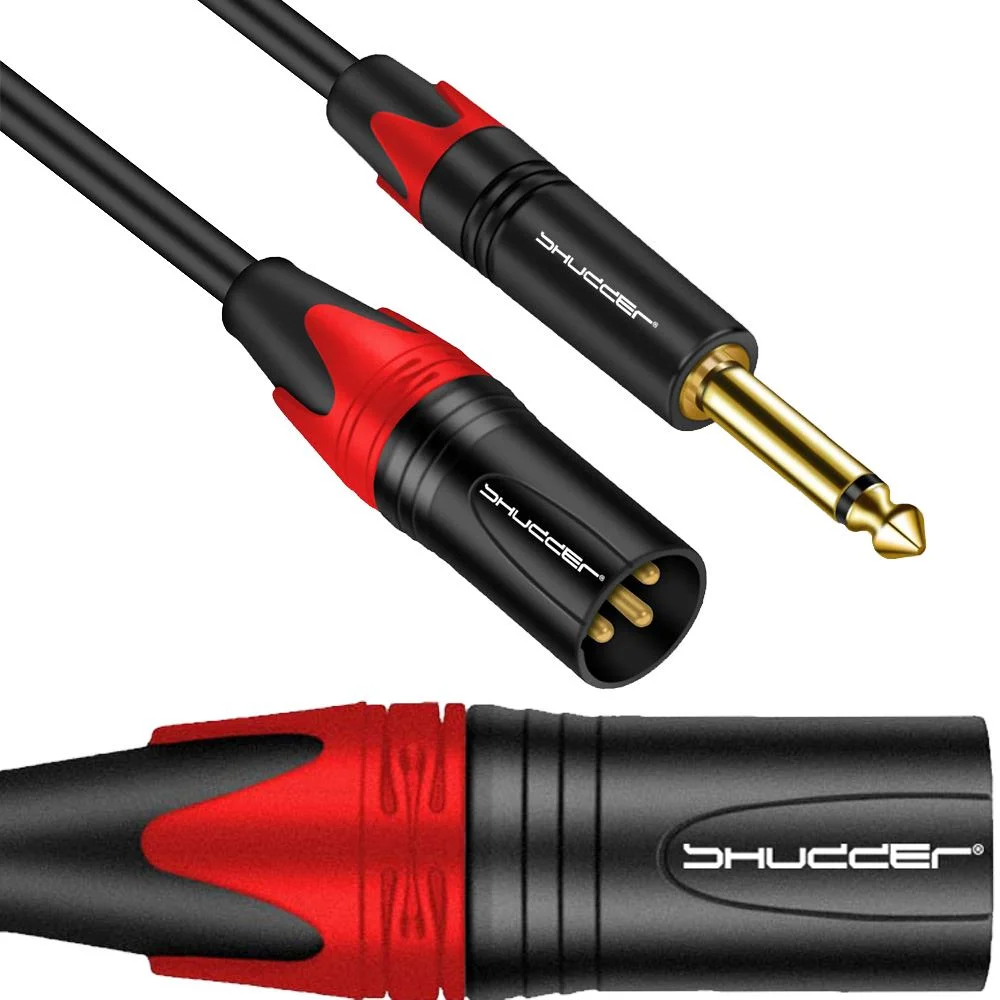 Kabel wtyk jack 6.3 mm mono - wtyk XLR 10m Shudder PREMIUM