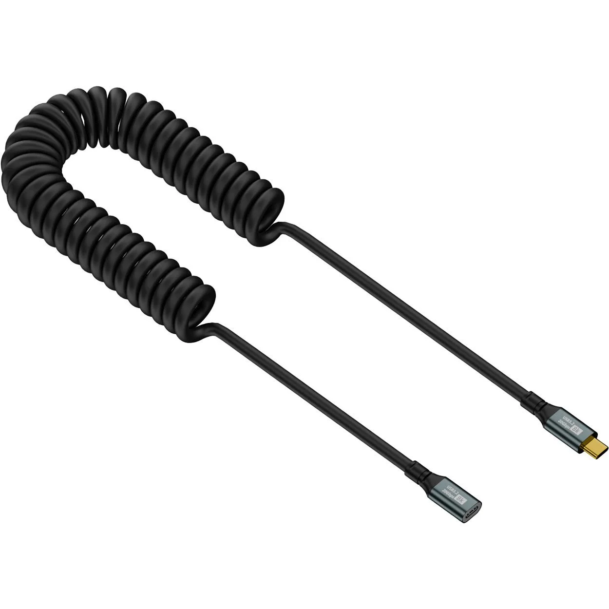 Kabel wtyk USB-C - gniazdo USB-C przedłużacz sprężynka PREMIUM 50cm -150cm by Shudder