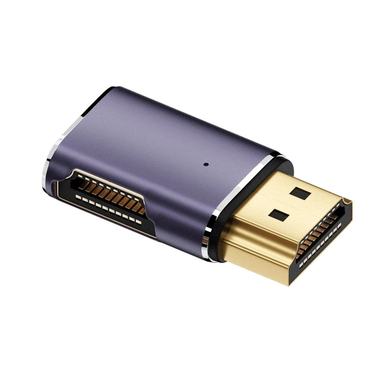 Przejściówka adaptor złącze HDMI wtyk - gniazdo płaski boczny lewy 8K 60Hz 4K 120Hz